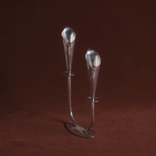 Hans Jensen Calla Lily Silver-Plated Candleholders