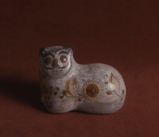 Tonala Glazed Folk Art Pottery Cat