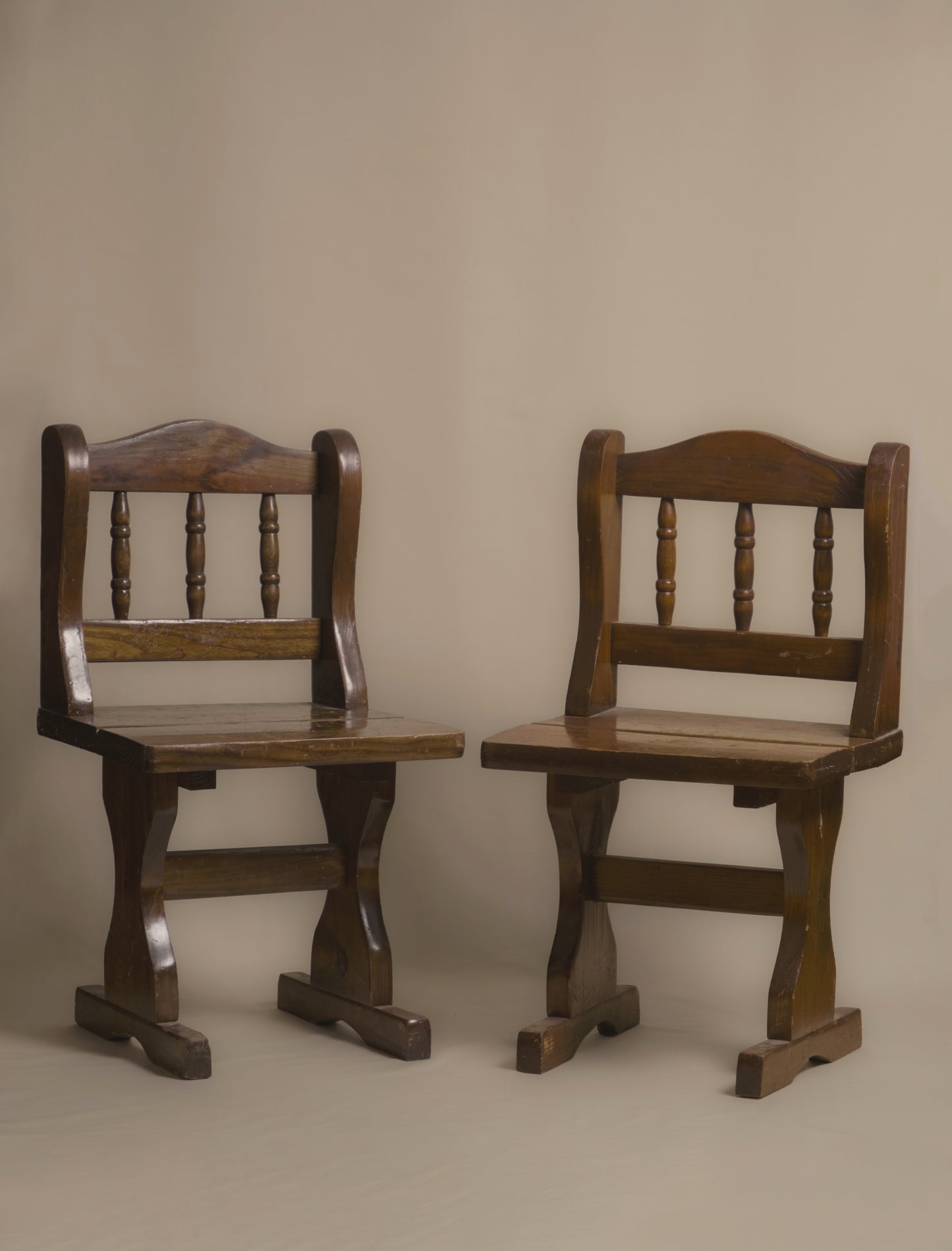 Handmade Prairie Style Solid Wood Chair, set of 2