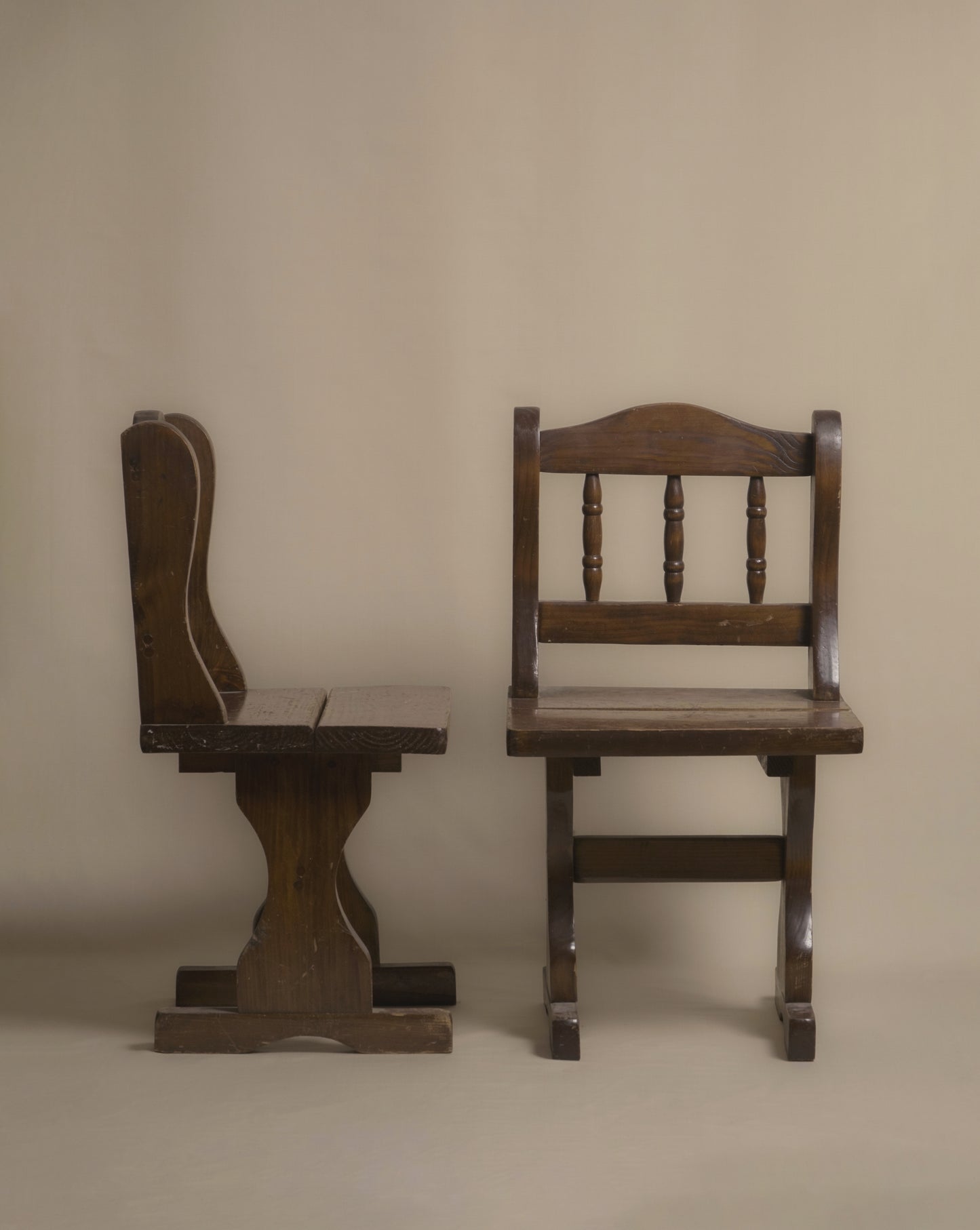 Handmade Prairie Style Solid Wood Chair, set of 2