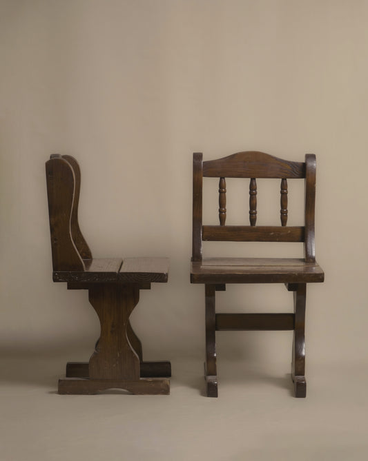 Handmade Prairie Style Solid Wood Chair, set of 2