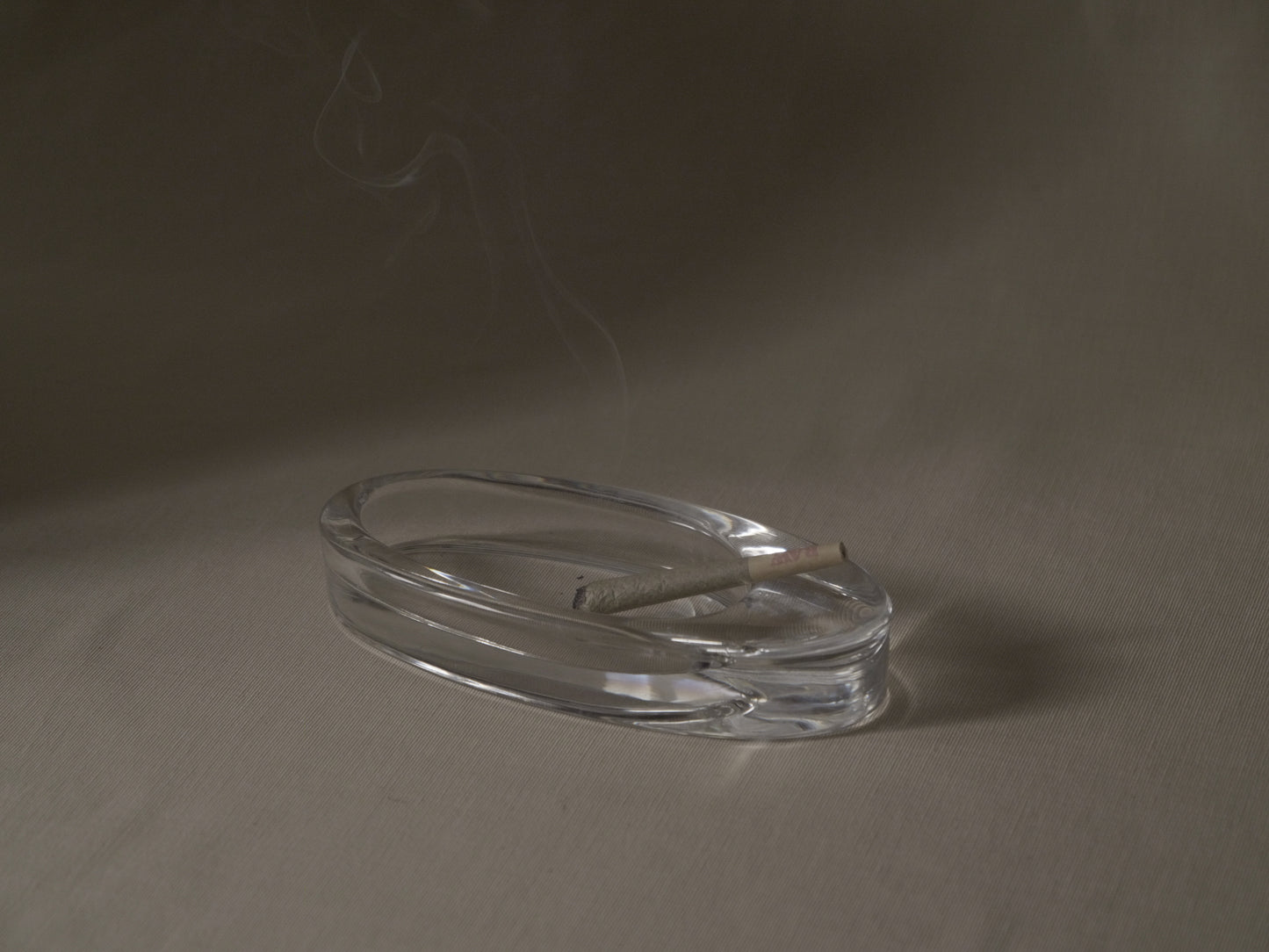 Elliptical Glass Ashtray