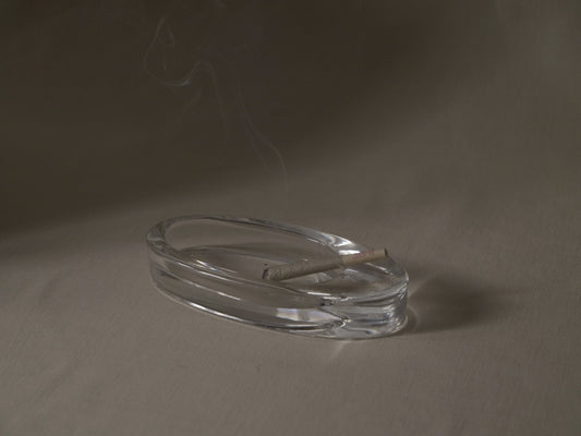 Elliptical Glass Ashtray