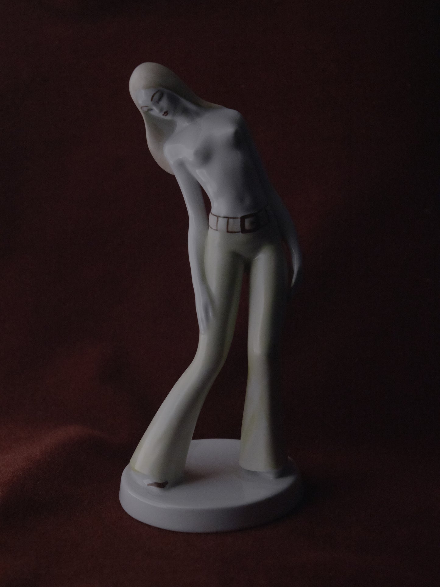 Shirtless Free-Loving, Romanian Porcelain Figurine