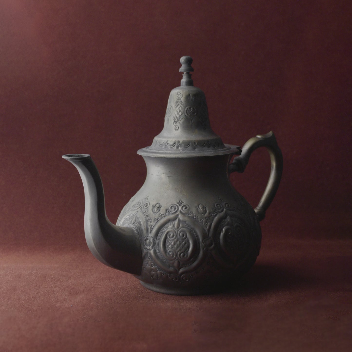 Ornate Metal Berrad Teapot