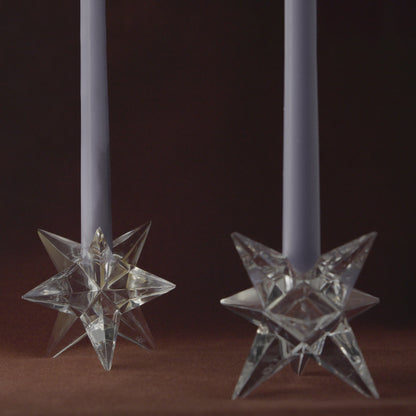 Crystal Glass Rosenthal Star Candleholders