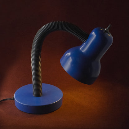 Vintage Blue Gooseneck Desk Lamp